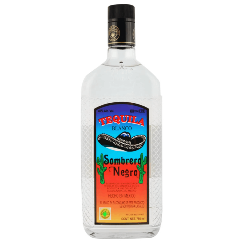 [U825-6] TEQUILA SOMBRERO NEGRO  BLANCO 750cc (40°)