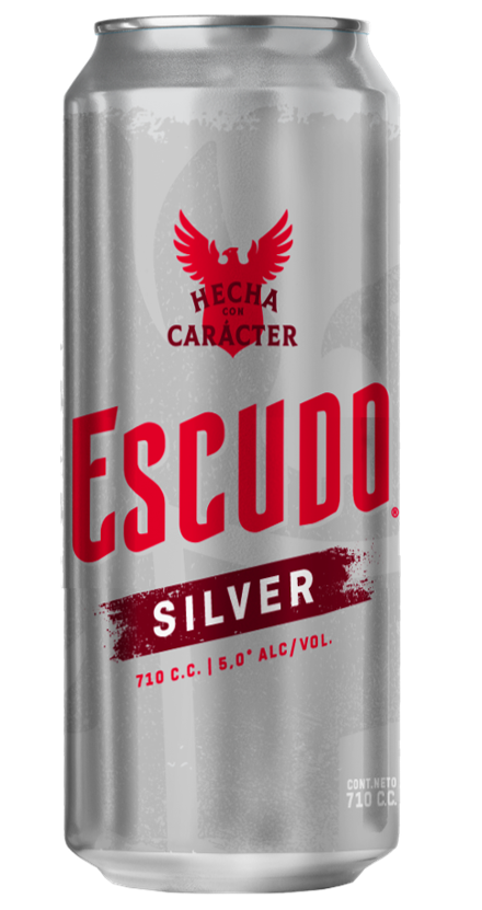 [400-21] CERVEZA ESCUDO SILVER LATON 710cc (5°)
