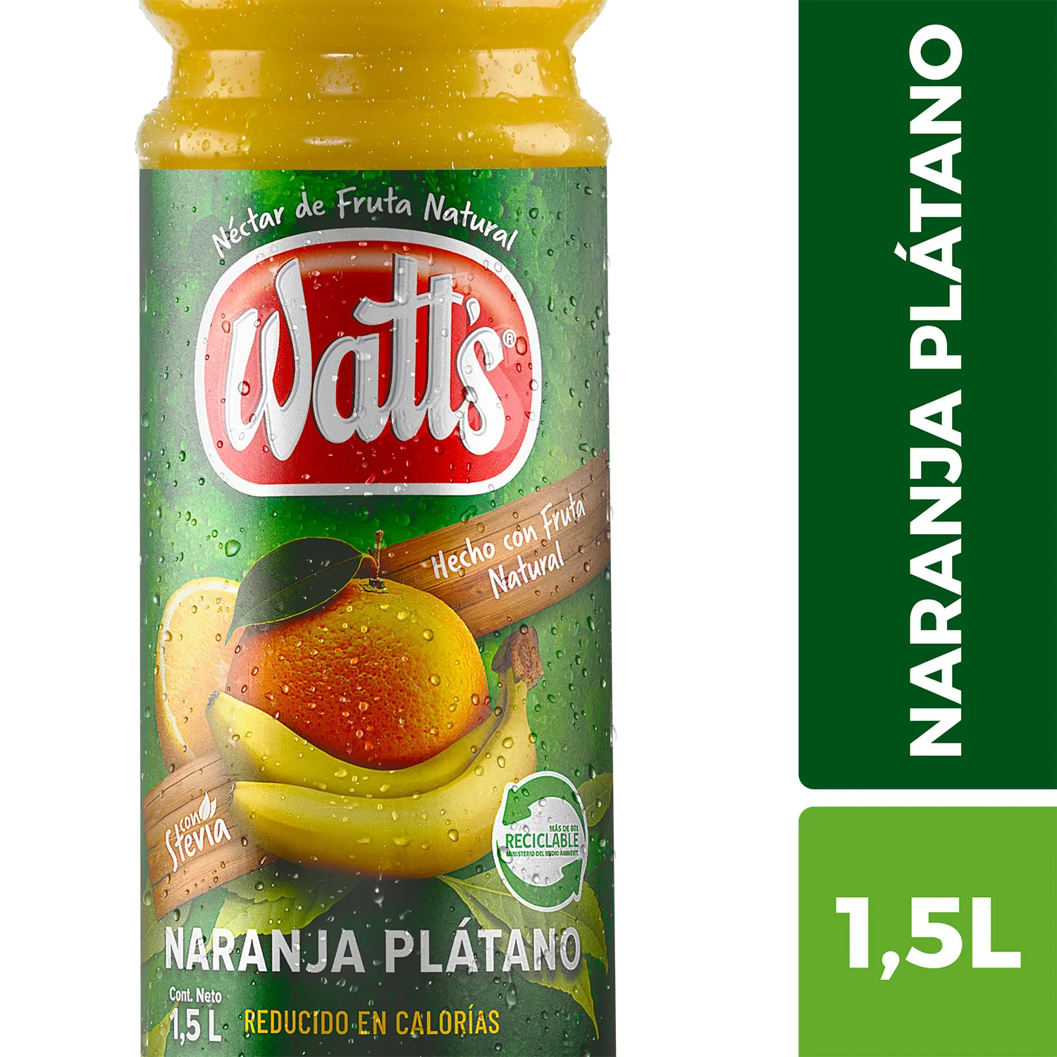 [U700-4] NECTAR WATTS NARANJA PLATANO 1.5 LT