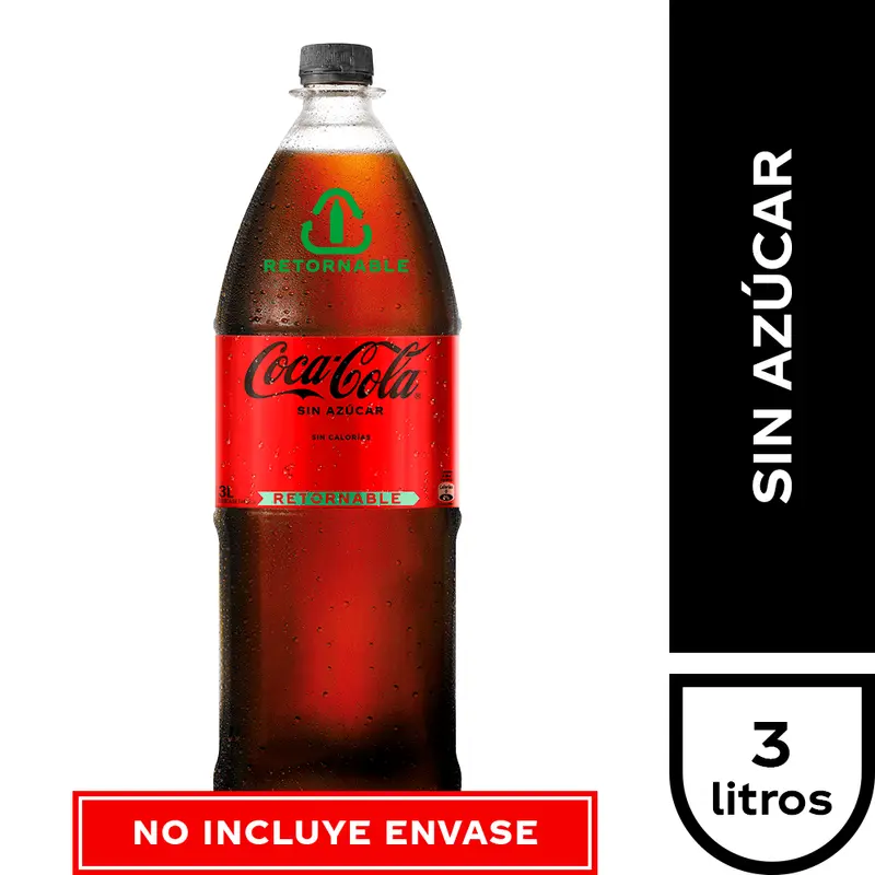 [U101-2] COCA COLA SIN AZUCAR RET 3 LT