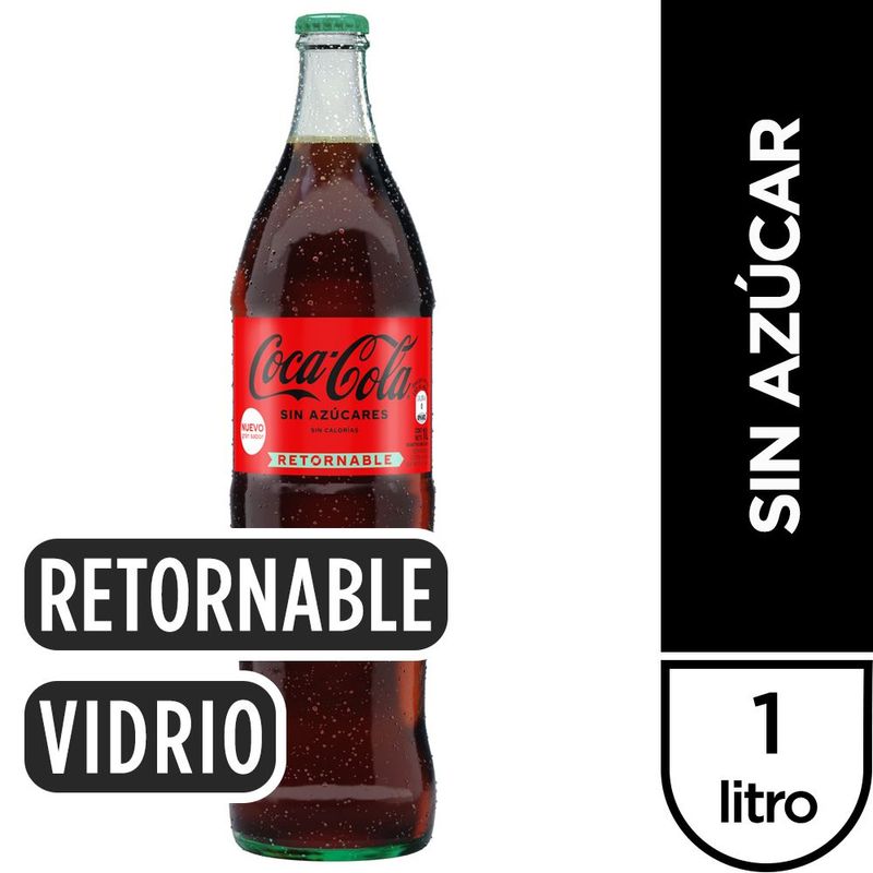 [U121-2] COCA COLA SIN AZUCAR VIDRIO RET 1L