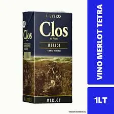 [V100-] VINO CLOS DE PIRQUE MERLOT TETRA 1 LT (12°)