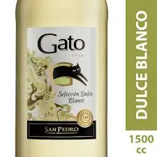 [V100-] VINO GATO BLANCO DULCE BOTELLON 1.5cc (8°)