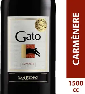 VINO GATO CARMENERE BOTELLON 1.5cc (12°)